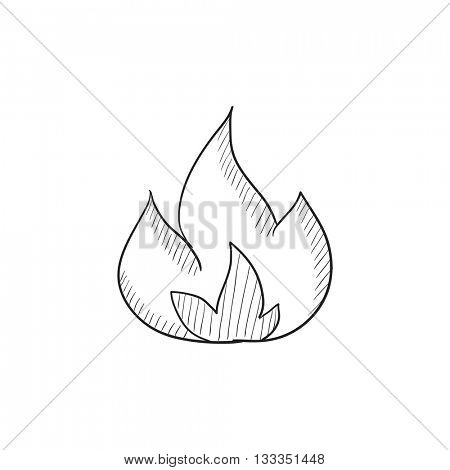 450x470 Fire Vector Sketch Icon Isolated Vector Amp Photo Bigstock