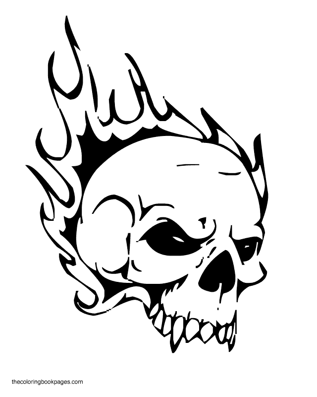 640x800 Skull Coloring Pages