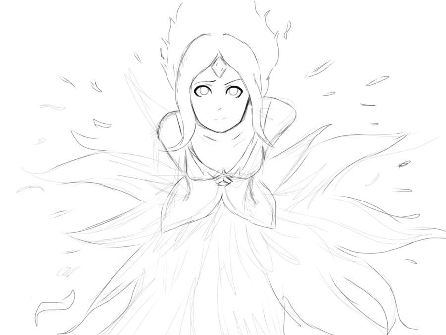 900x675 The Girl Fire (Adventure Time) Sketch By Spencer Bowen