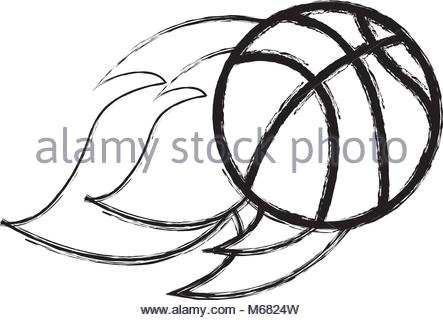 443x320 Vector Flame Fire Ball Basketball Symbol Icon Stock Vector Art
