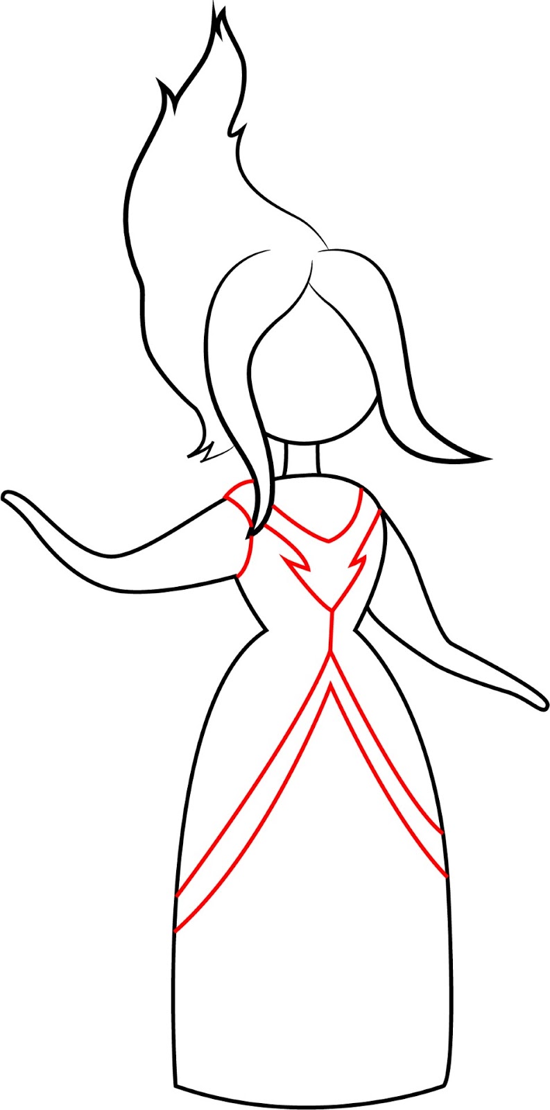 793x1600 How To Draw Flame Princess From Adventure Time