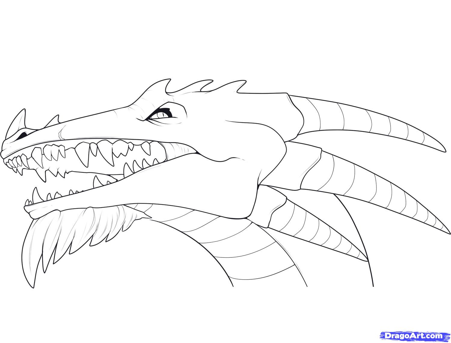 1500x1142 How To Draw A Dragon Head Youtube. Easy Fire Breathing Dragon Head