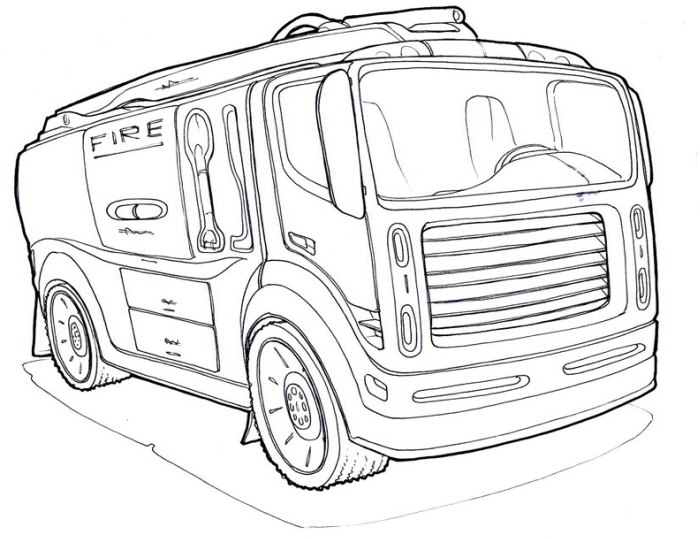 700x539 Fire Truck Coloring Pages