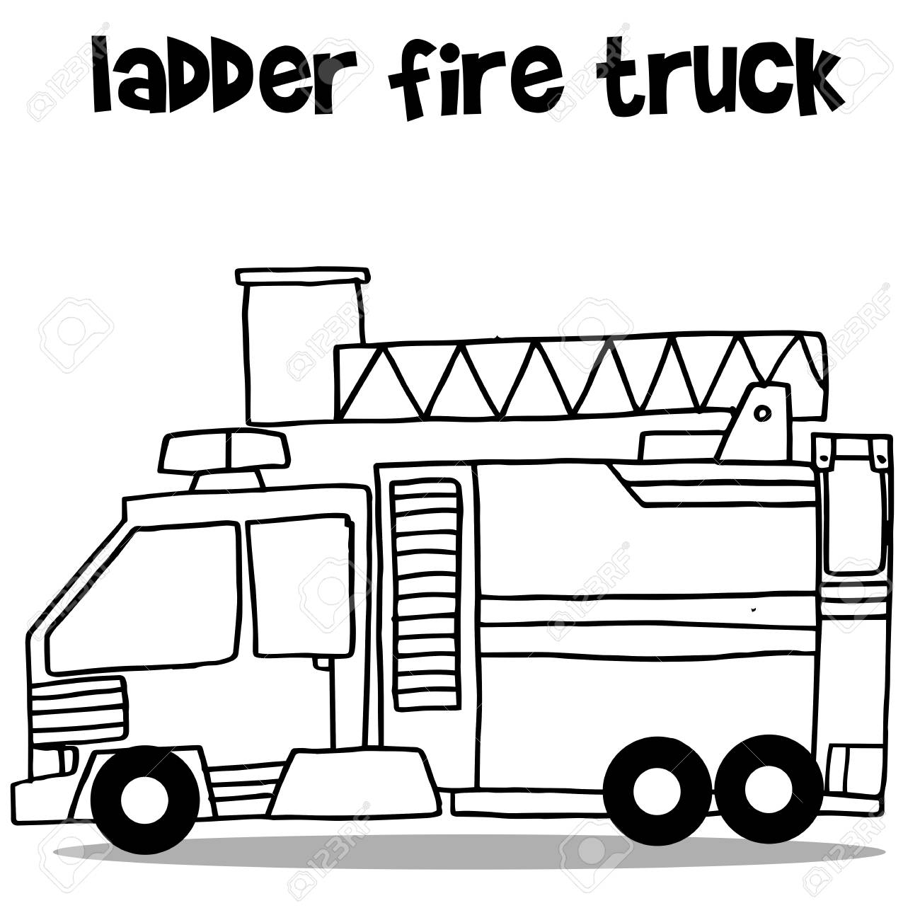 1300x1300 Ladder Fire Truck Transport Vector Art Royalty Free Cliparts