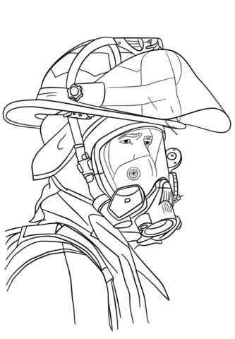 333x480 Firefighter Portrait Coloring Page Free Printable Coloring Pages