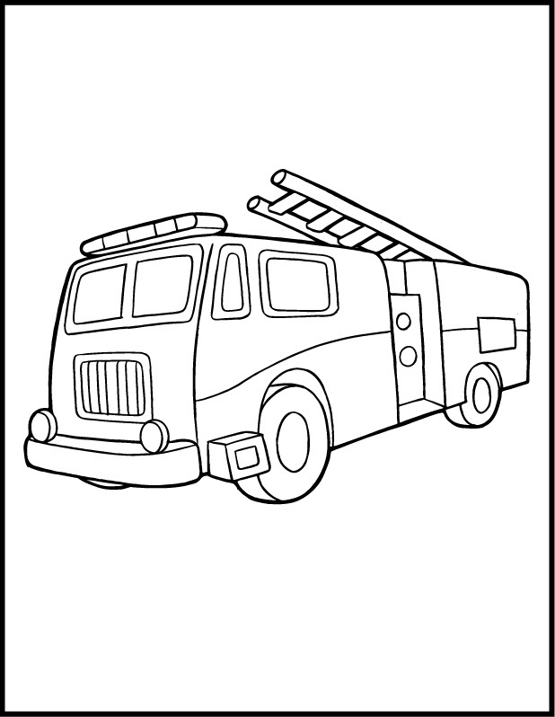 618x798 Fire Truck Coloring Pages