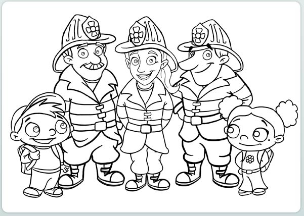 601x428 Interesting Fire Fighting Coloring Pages