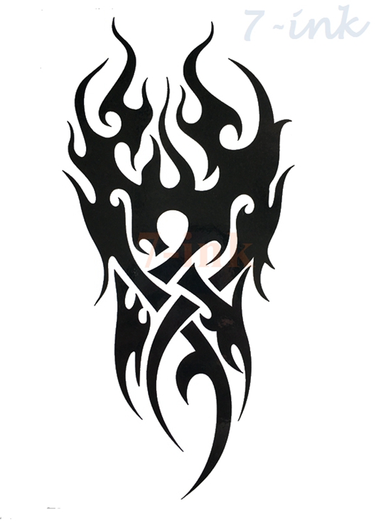 550x733 Waterproof Temporary Tattoo Men's Fire Tatoo Eagle Lotus Mandala
