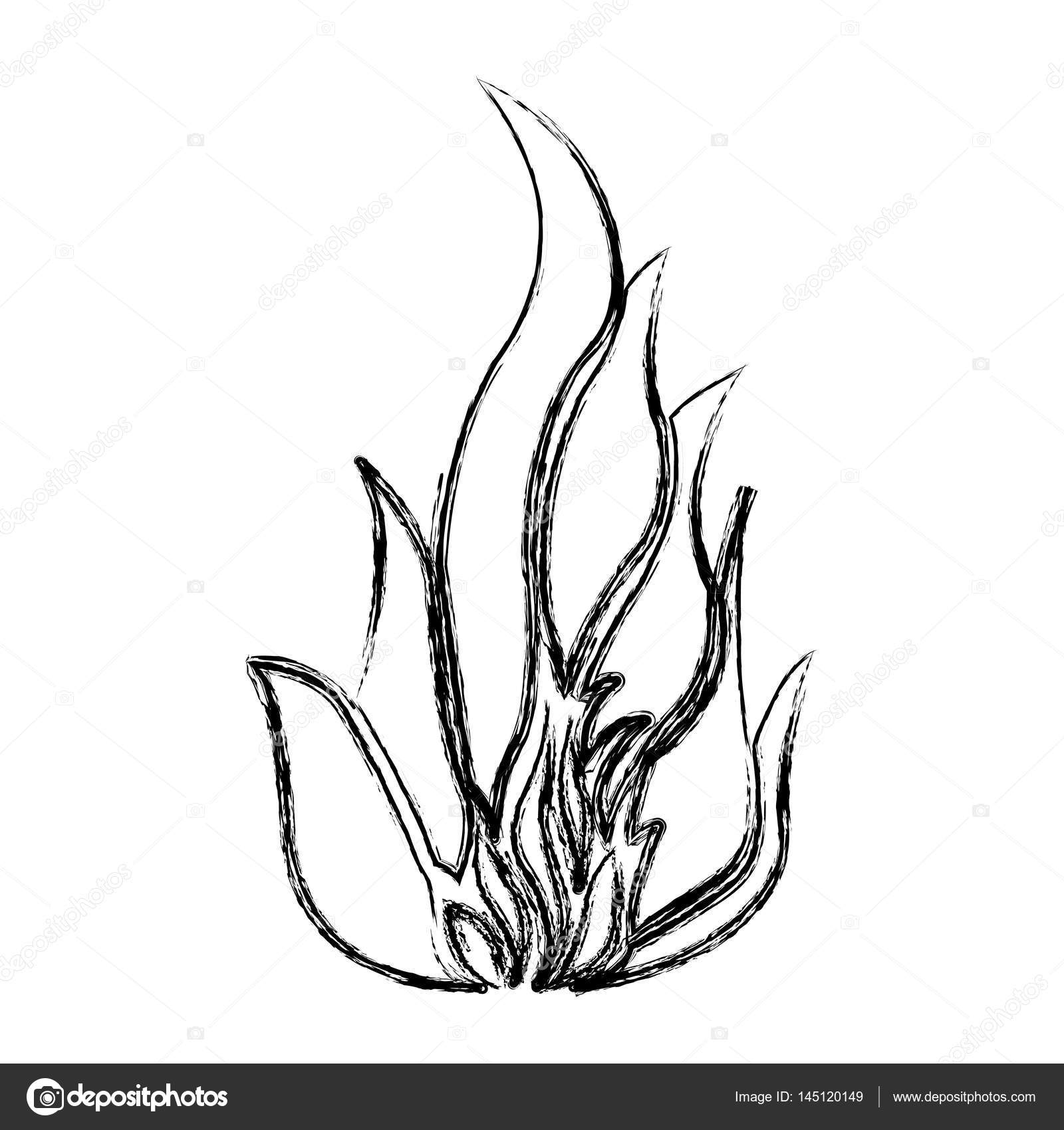 1600x1700 Blurred Contour Fire Flame Icon Flat Stock Vector Grgroupstock