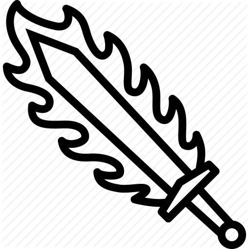 512x512 Blade, Fire, Flame, Flamesword, Magic, Sword, Weapon Icon Icon