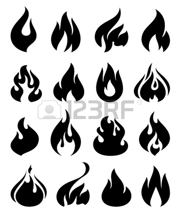 370x450 Fire Flames, Set 3d Blue Icons Royalty Free Cliparts, Vectors,
