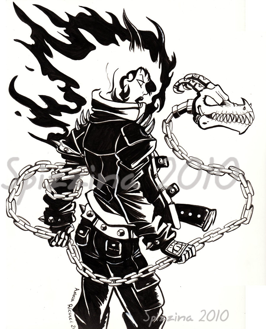 900x1114 Fire Girl Ink By Spizzina00