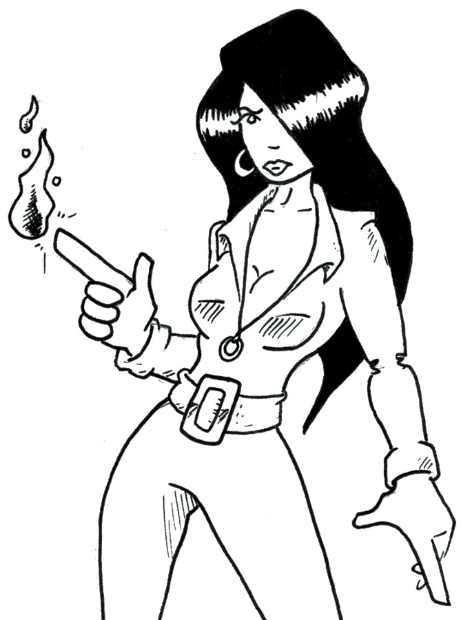 669x900 Spy Girl With Fire By Cybersluagh