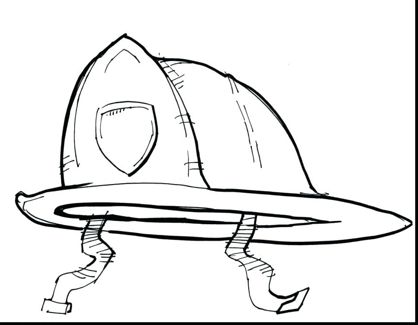 863x671 Fireman Hat Coloring Page Full Size Of A Book Coloring Book