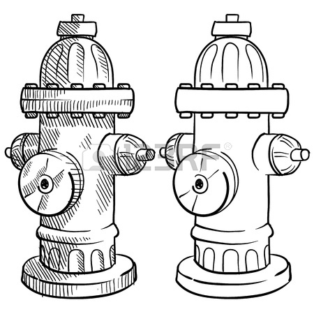 450x450 Doodle Style Fire Hydrant Illustration Royalty Free Cliparts