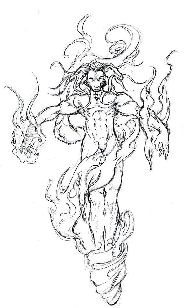 600x990 Fire Elemental By Corvaingalleries Natureals