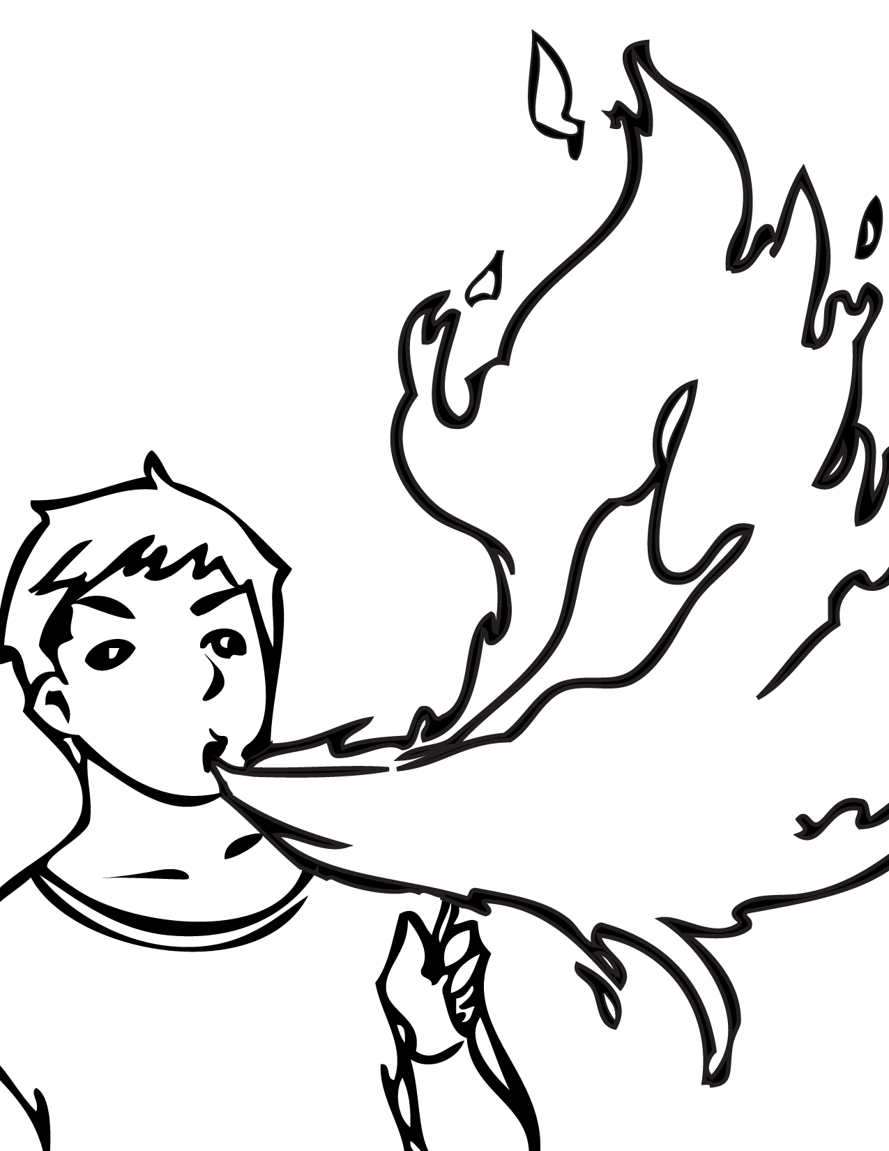 1275x1650 Stunning Coloring Page Fire Fire Flames