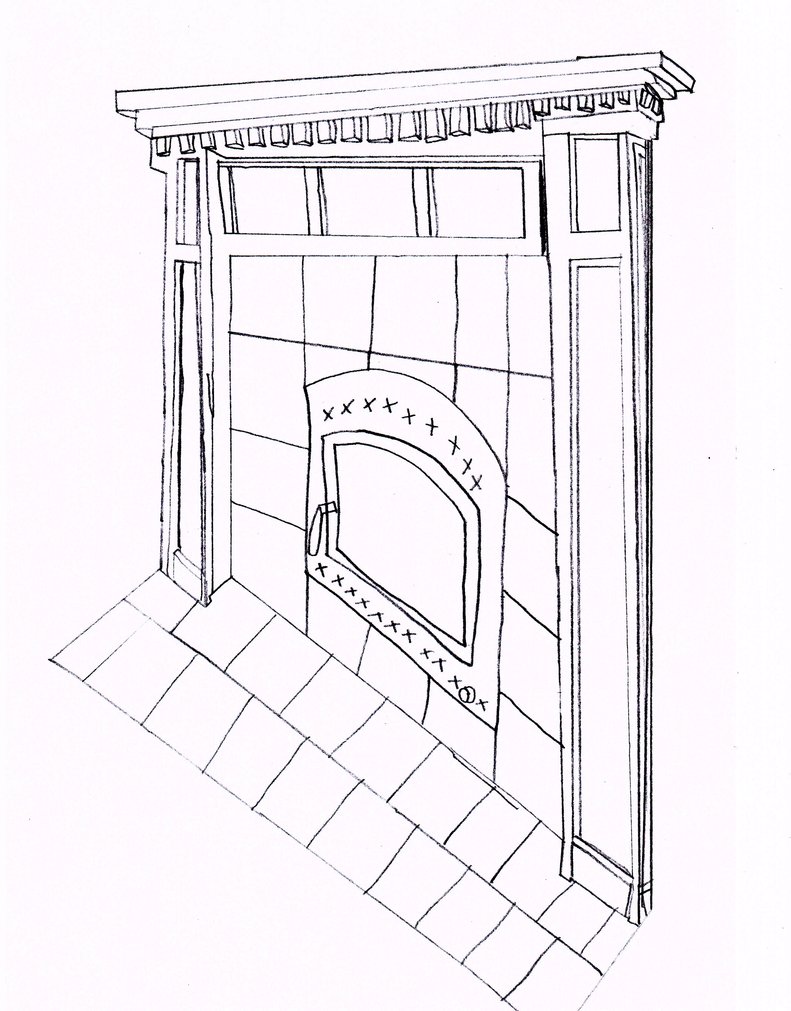 791x1011 Fireplace Sketch By Theskybax