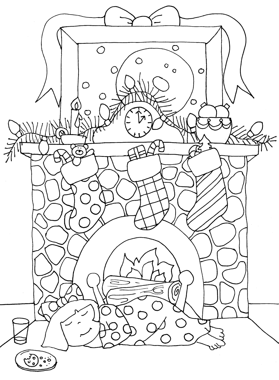 1173x1600 Free Dearie Dolls Digi Stamps Christmas Fireplace