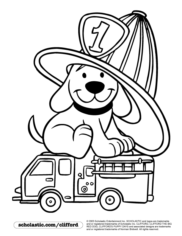 612x792 Firedog Clifford Coloring Page Children's Stuff