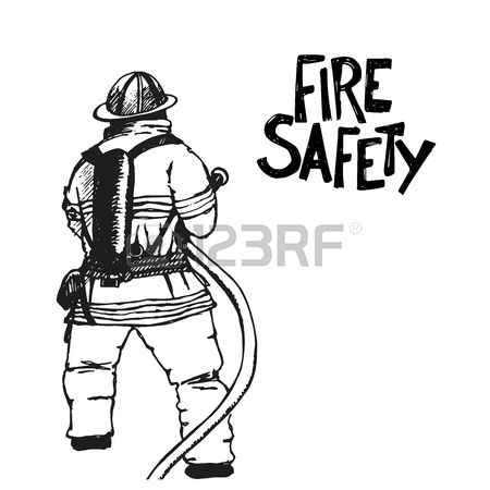 450x450 Hand Drawn Fire Extinguisher. Vector Illustration. Great