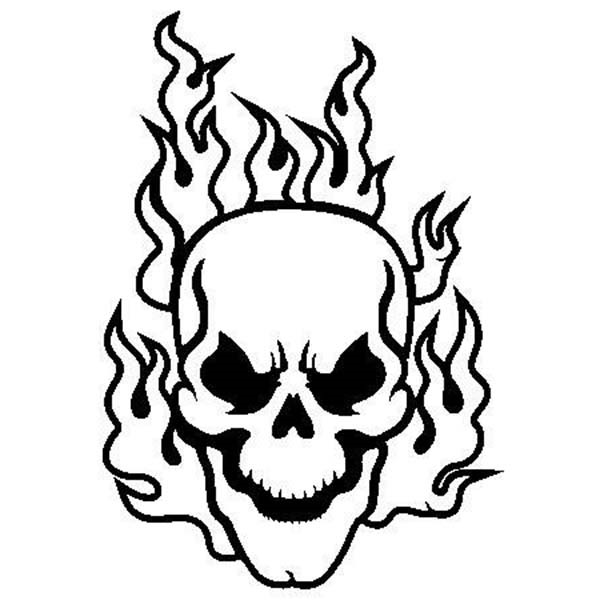Fire Skull Drawing at GetDrawings | Free download