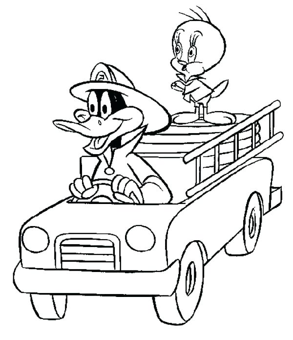 600x695 Firefighter Coloring Book Fireman Coloring Pages Daffy Duck