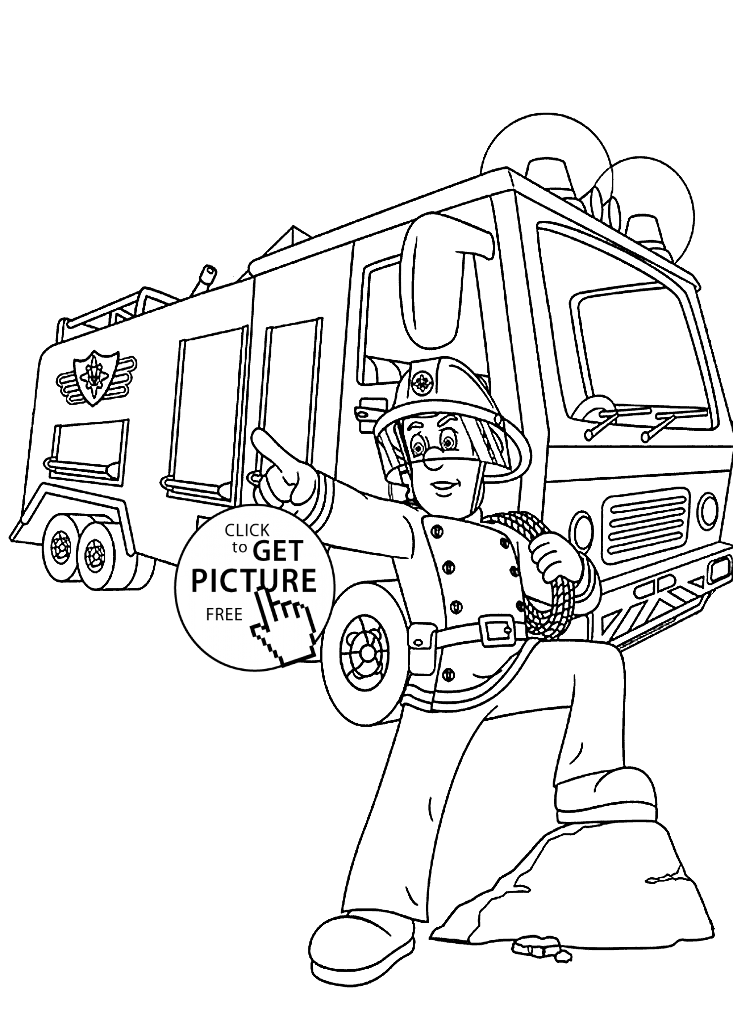 1483x2079 Firetruck Coloring Pages For Kids, Printable Free Coloing