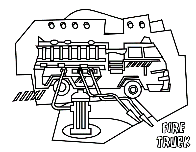 792x612 Fire Engine Coloring Pages For Kids Many Interesting Cliparts