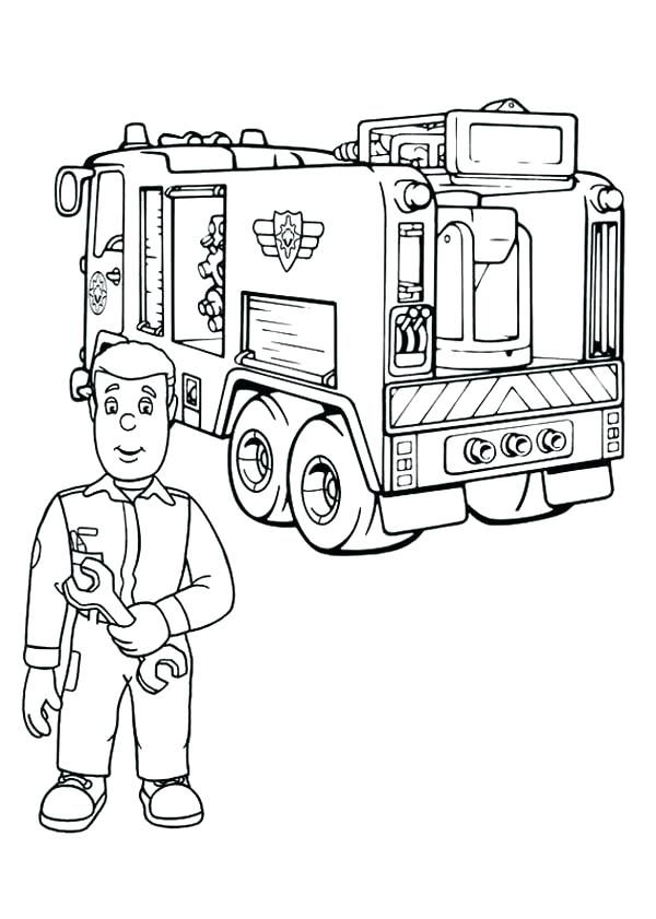 Fire Truck Line Drawing at GetDrawings | Free download