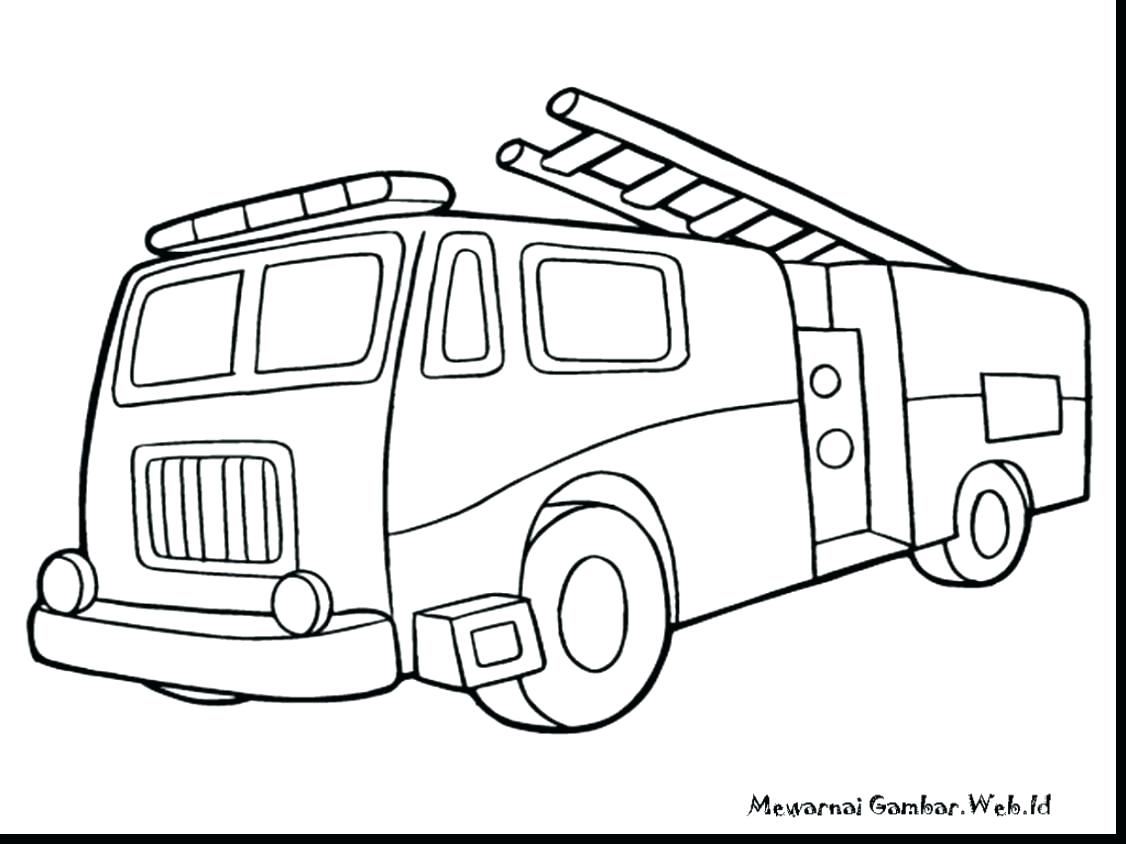 Fire Truck Line Drawing at GetDrawings | Free download