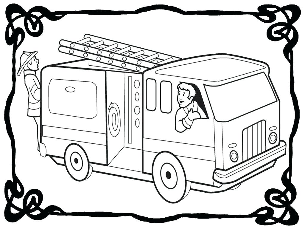Fire Truck Line Drawing at GetDrawings | Free download