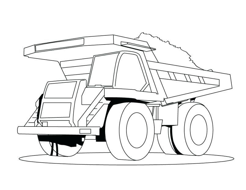 805x623 Truck Coloring Page