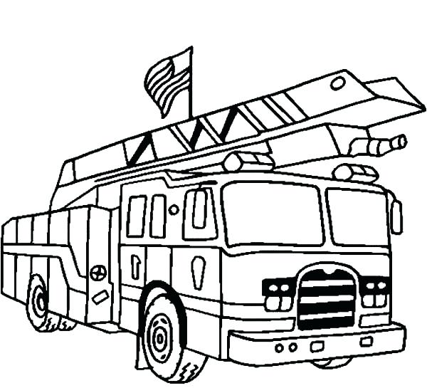 600x545 Fire Trucks Coloring Pages 61 Together With Best Fire Truck