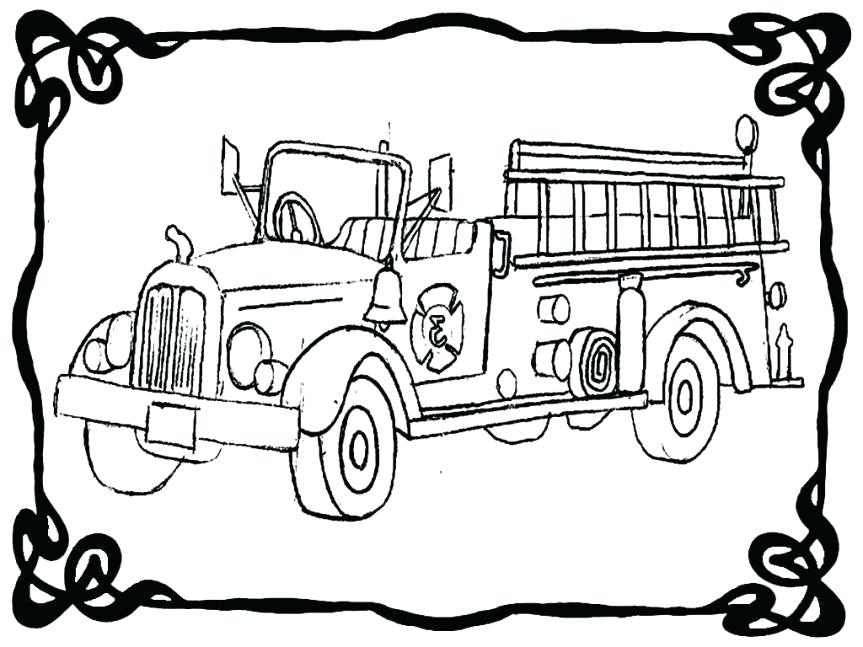 863x647 Free Fire Truck Coloring Pages Printable Free Printable Fire Truck