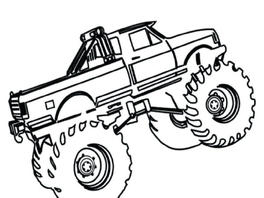 863x647 Draw Monster Trucks Coloring Pages On Decoration Pictures Garbage