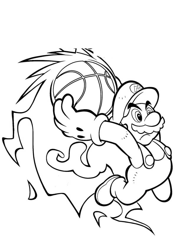 600x800 Super Mario Brothers Throw Fire Ball Coloring Page Color Luna