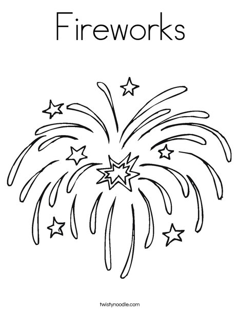 468x605 Fireworks Coloring Page
