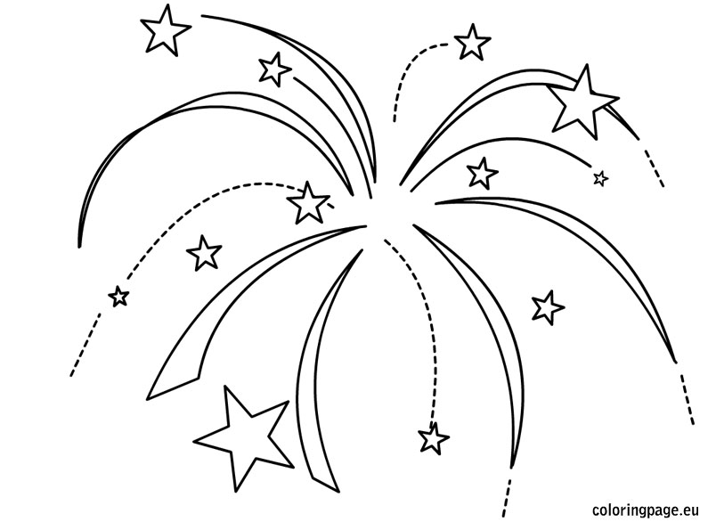 804x595 Fireworks Coloring Page 4th Of July Coloring Pages