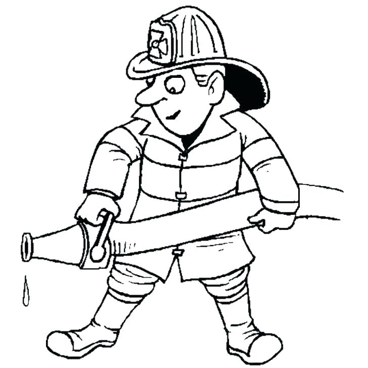 728x728 Firefighter Hat Coloring Page