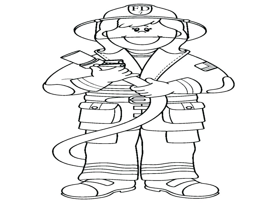 945x709 Firefighter Coloring Pages Printable Fireman Printable Coloring
