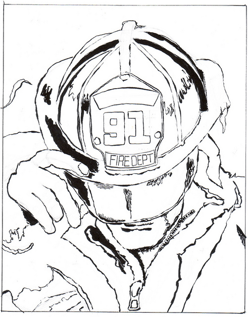 Firefighter Drawing at GetDrawings | Free download