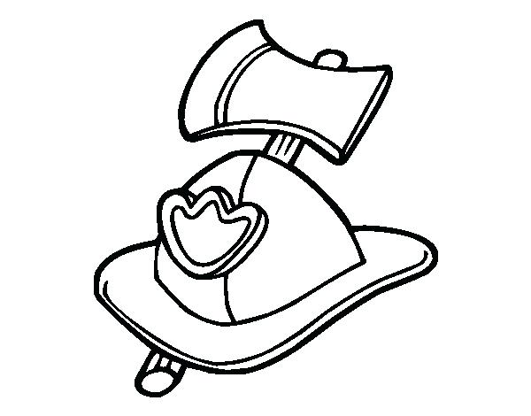 600x470 Fireman Hat Coloring Page Fireman Helmet And Axe Coloring Page