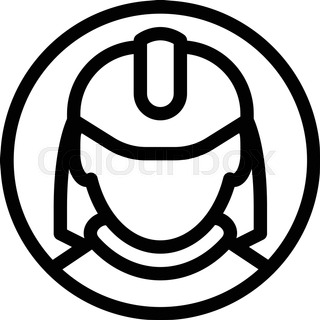 320x320 Fireman Or Firefighter Profession Icon. Fireman In Firefighter