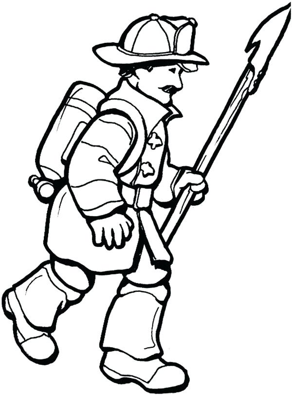 600x811 Fire Fighter Coloring Page Firefighter Firefighter Helmet Coloring