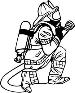 242x300 Fire Fighter Large Vinyl Decal Car Truck Window Sticker Ebay