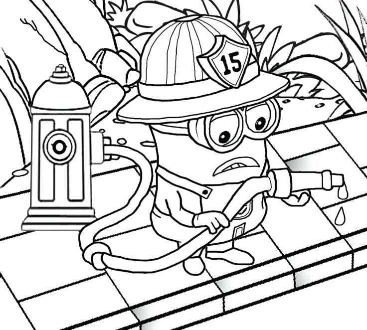 736x662 Firefighter Coloring Page Download Childrens Fire Truck Coloring