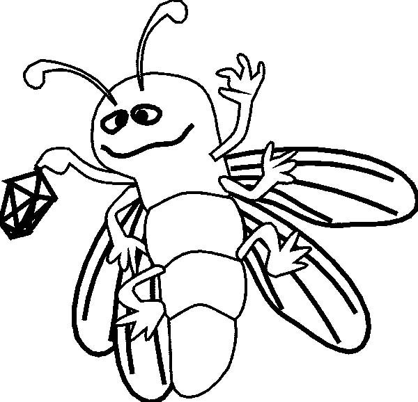600x578 Firefly Holding A Lantern Coloring Page Color Luna