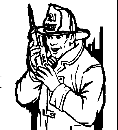 408x451 Firefighter Black And White Fireman Clip Art Black And White Free