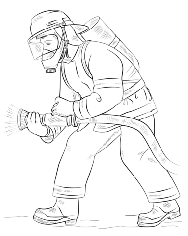 383x480 Fireman Coloring Page Free Printable Coloring Pages